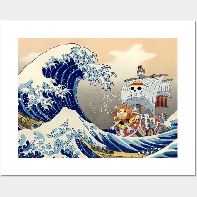 Hokusai vs Sunny Go Japanese artwork Wall Art by geekmethat